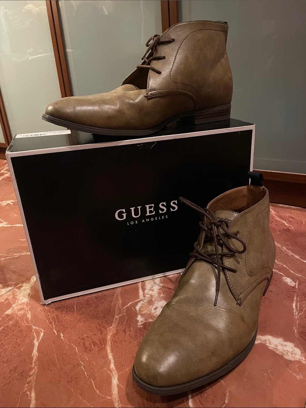 GUESS Men's med brown  Boots